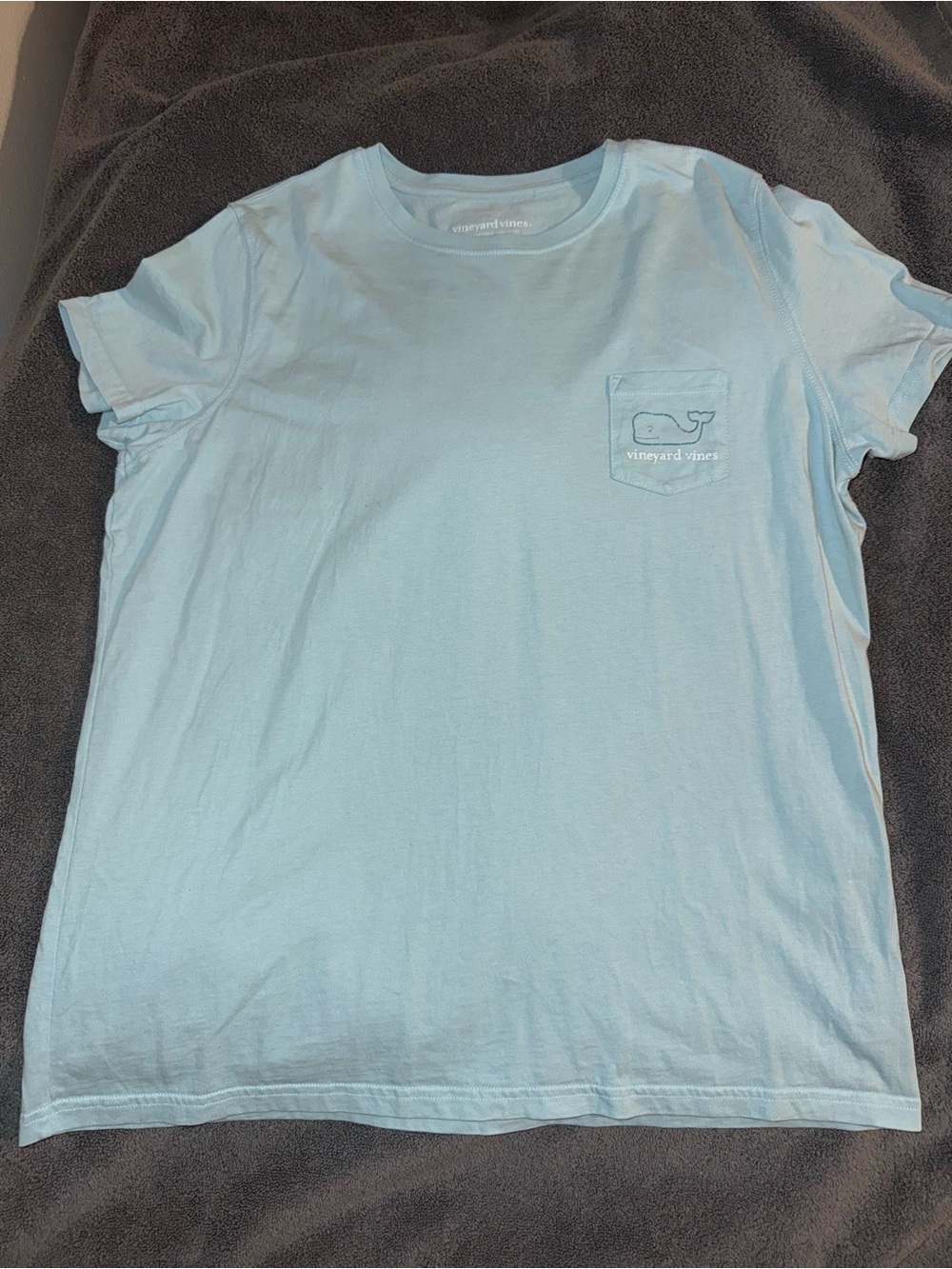Vineyard Vines Women’s Pale Blue Pocket Tee - Short Sleeve